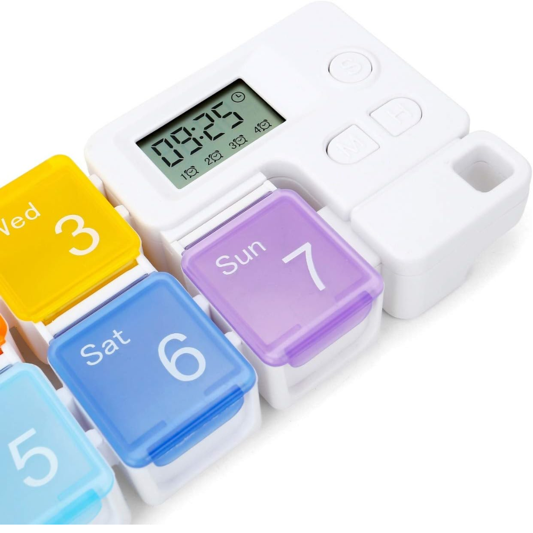 Pastillero Semanal con Alarma Digital - 7 Días