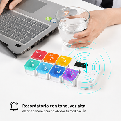 Pastillero Semanal con Alarma Digital - 7 Días